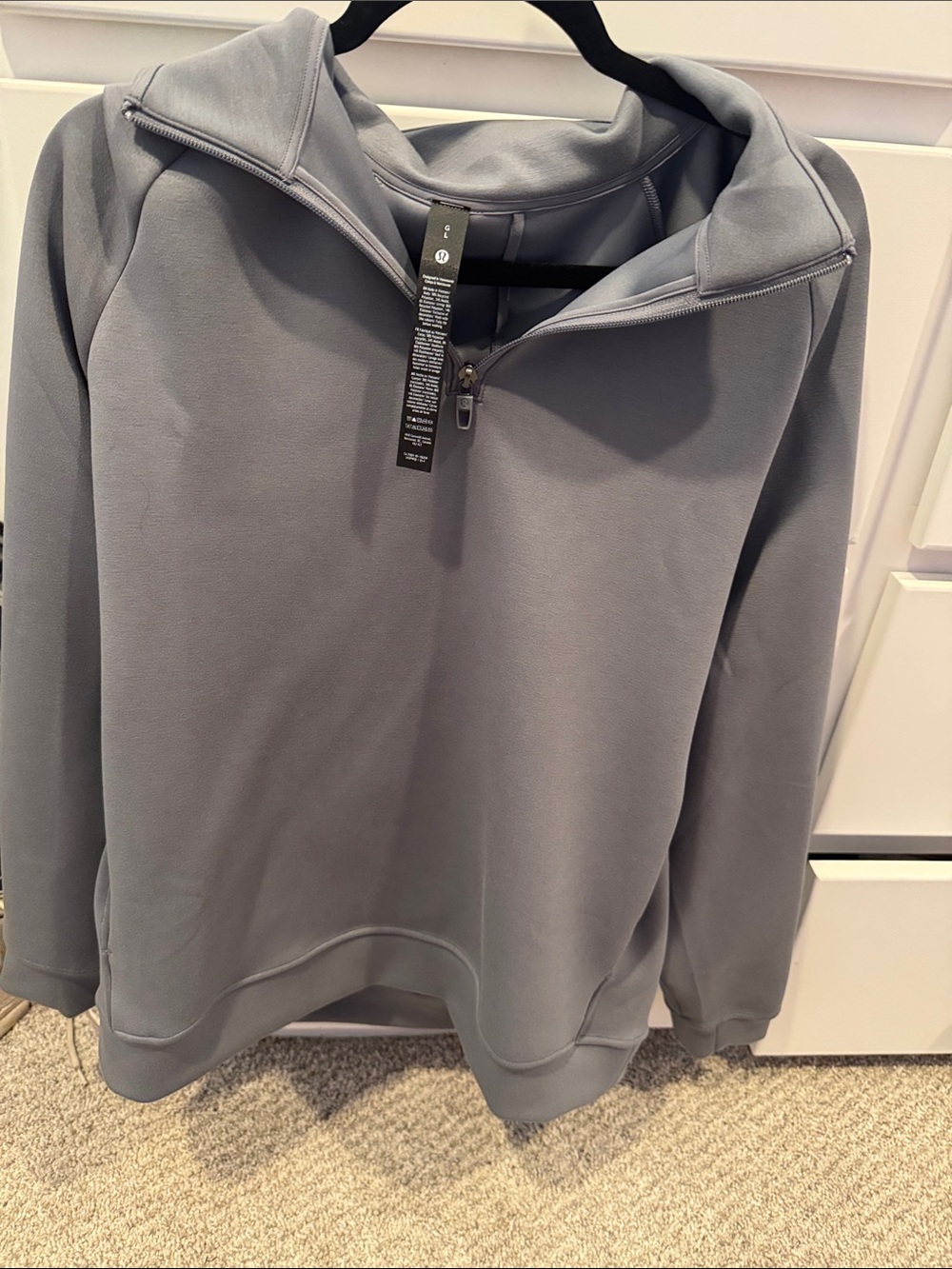 lululemon athletica Men's Half-Zip Sweater - Light Gray